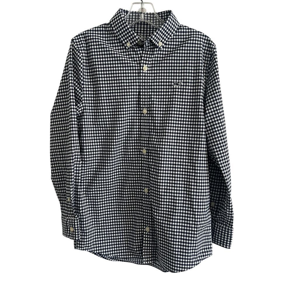 Vineyard Vines Dress Shirt S 8-10 Performance Cotton blend